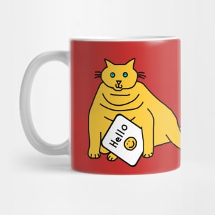 Fat Cat Says Hello Mug